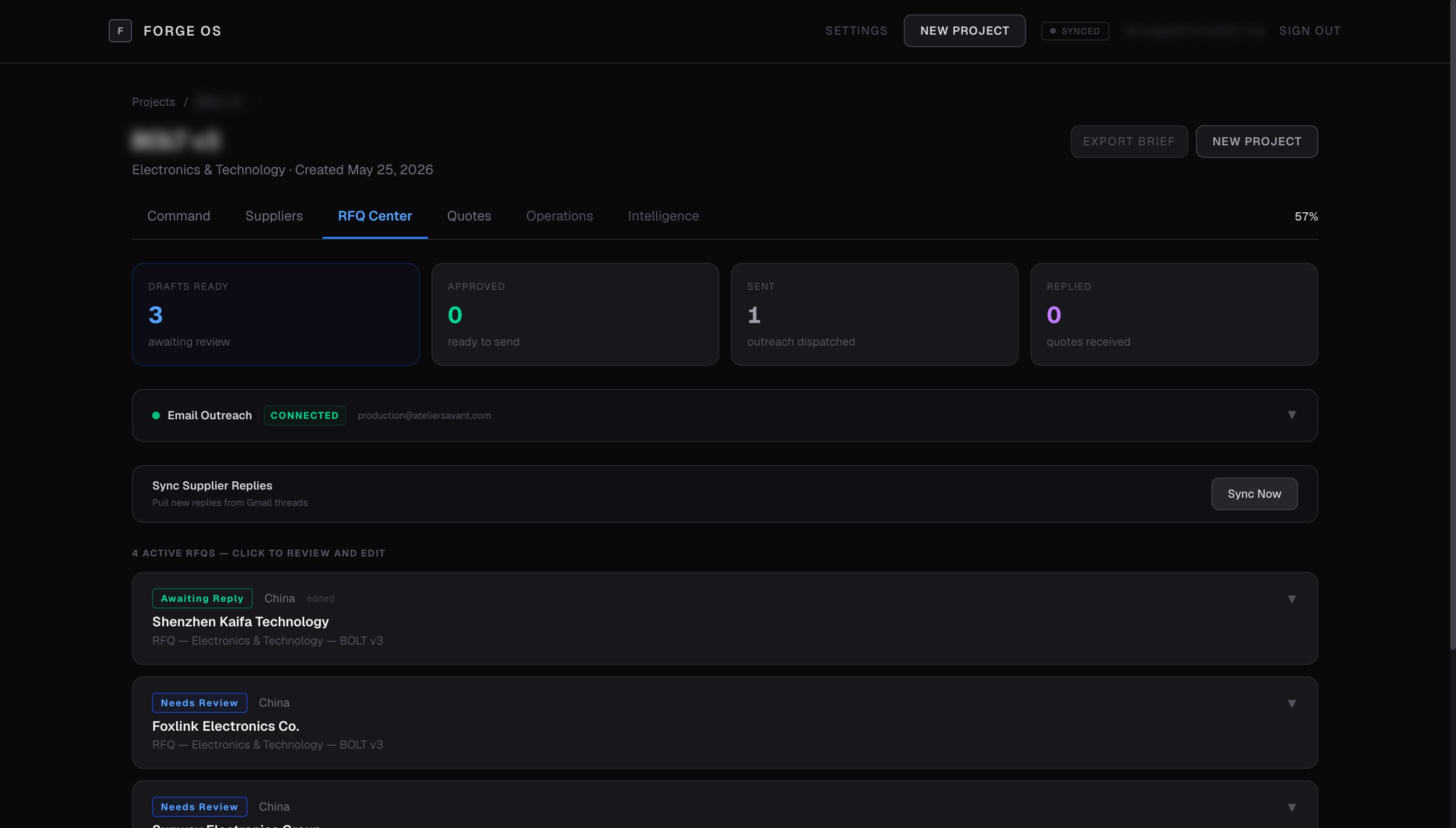 FORGE OS — RFQ Center