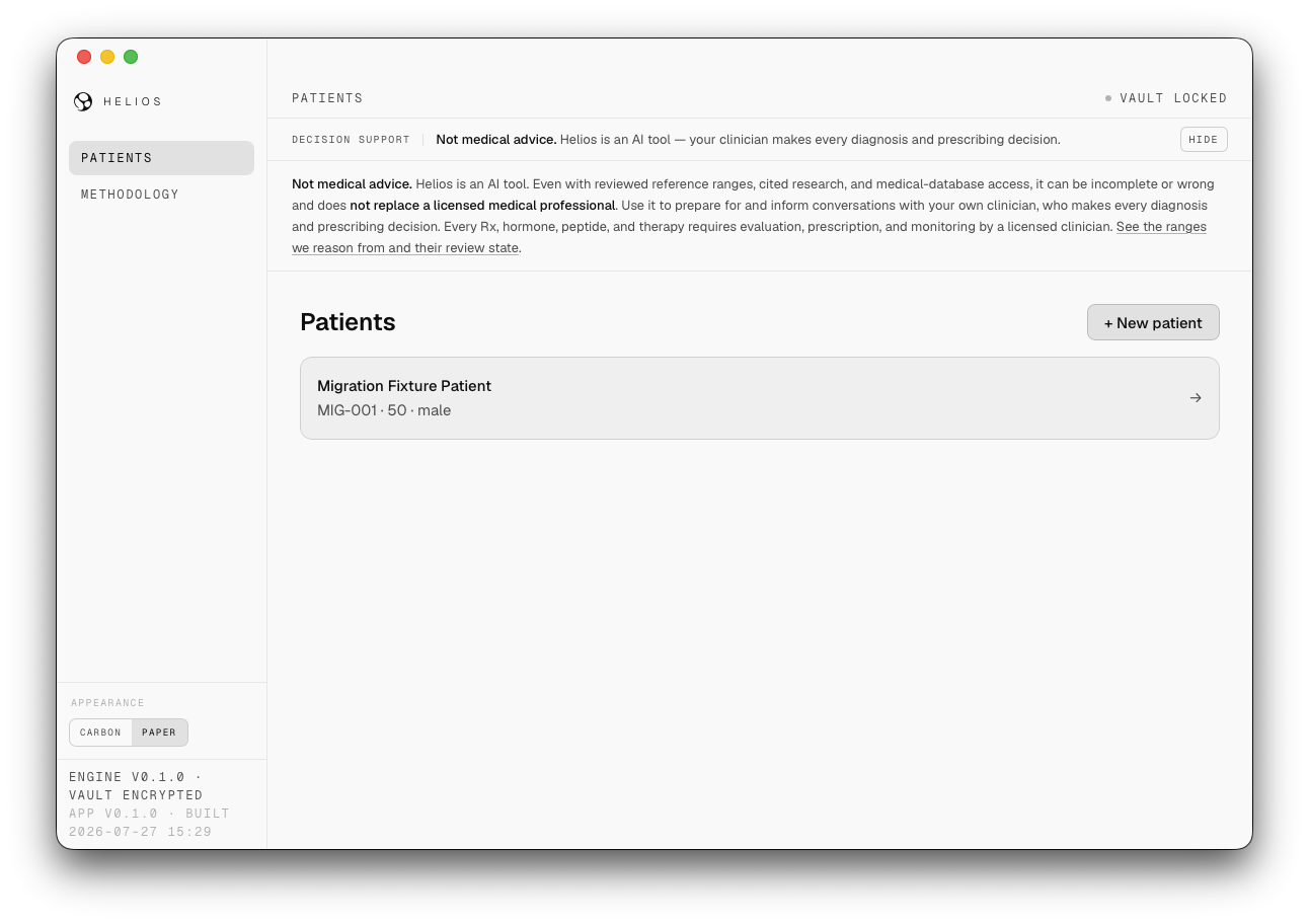 HELIOS macOS application, Paper theme