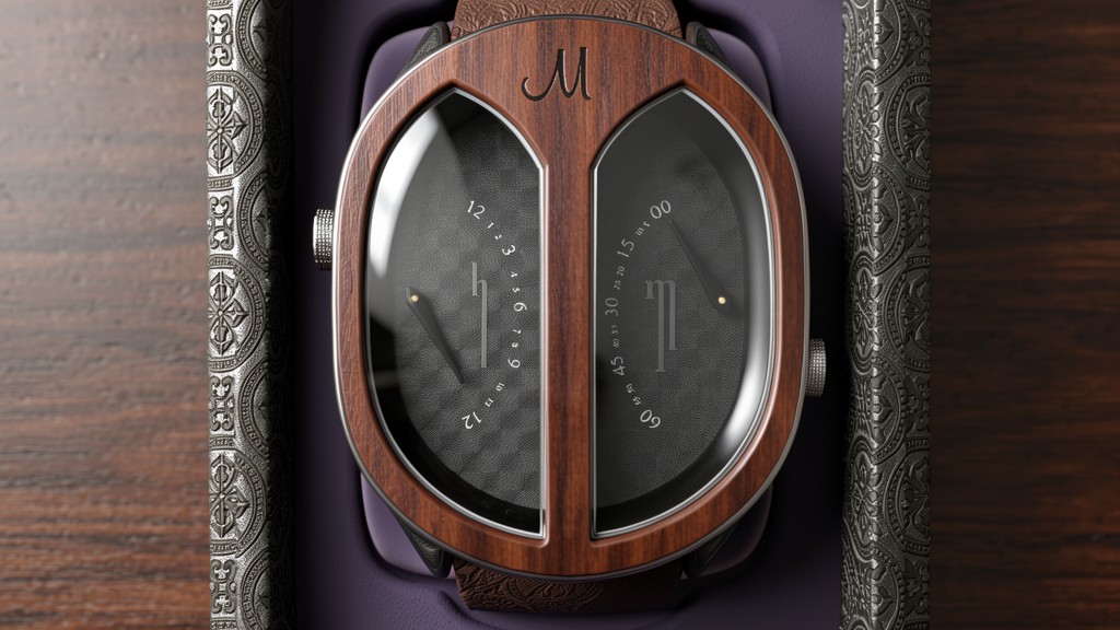 Monarch timepiece face detail