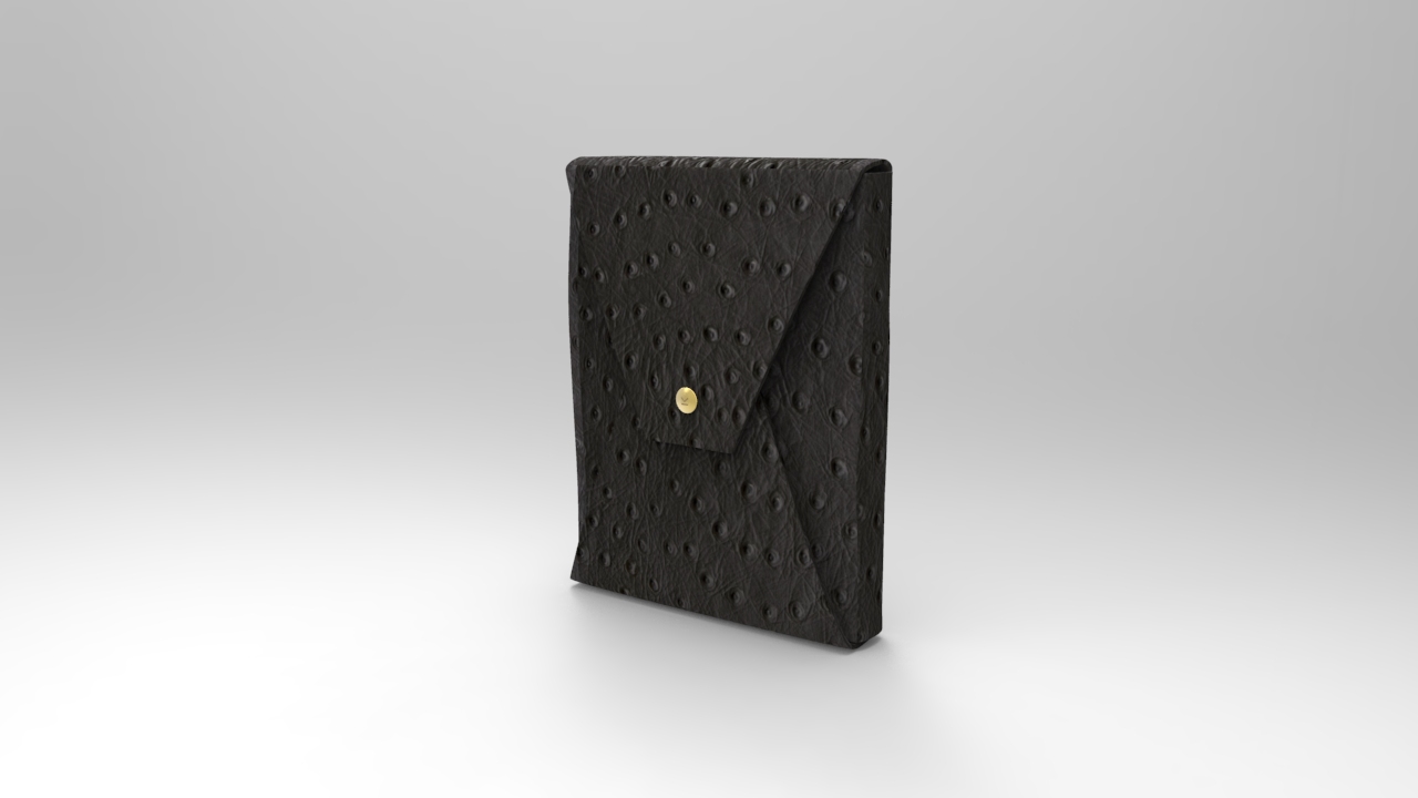Leather pouch open
